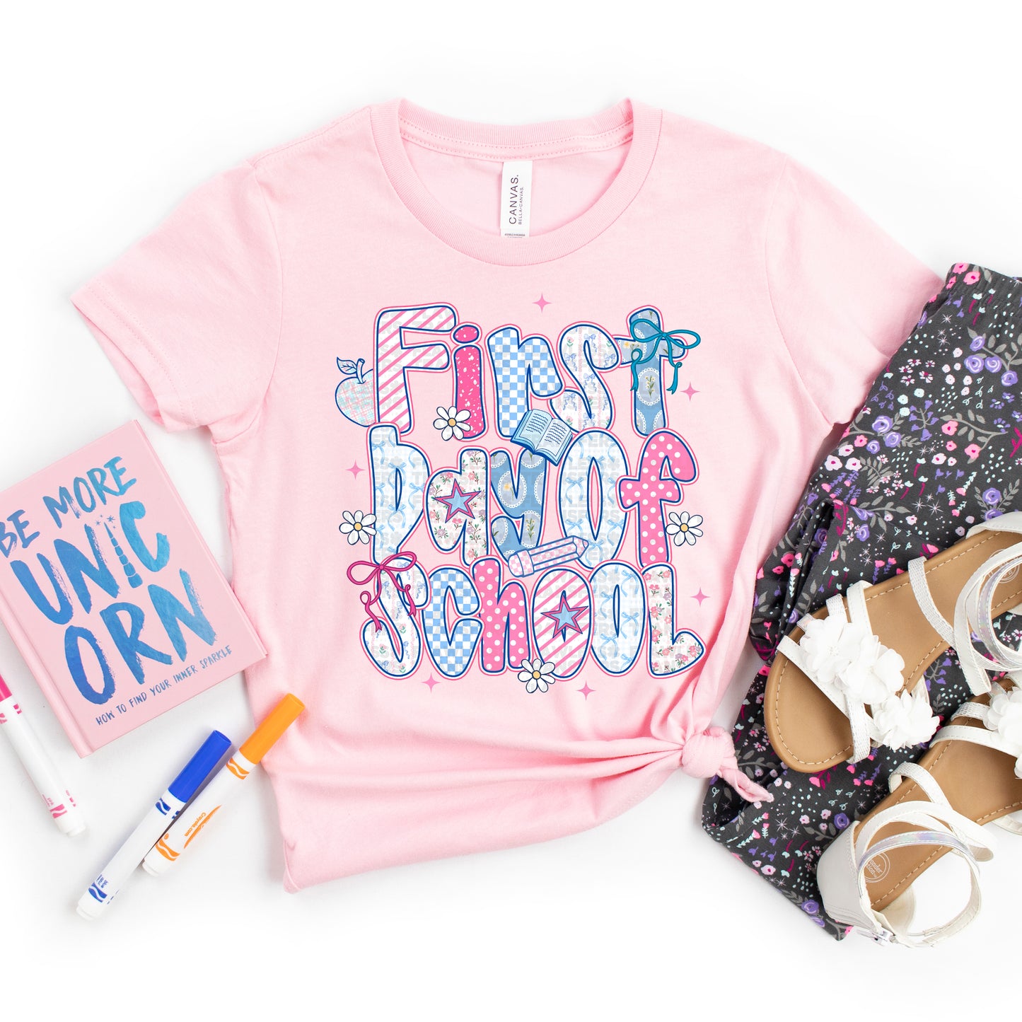 First Day Of School Preppy Coquette Bow #2208 DTF Transfer
