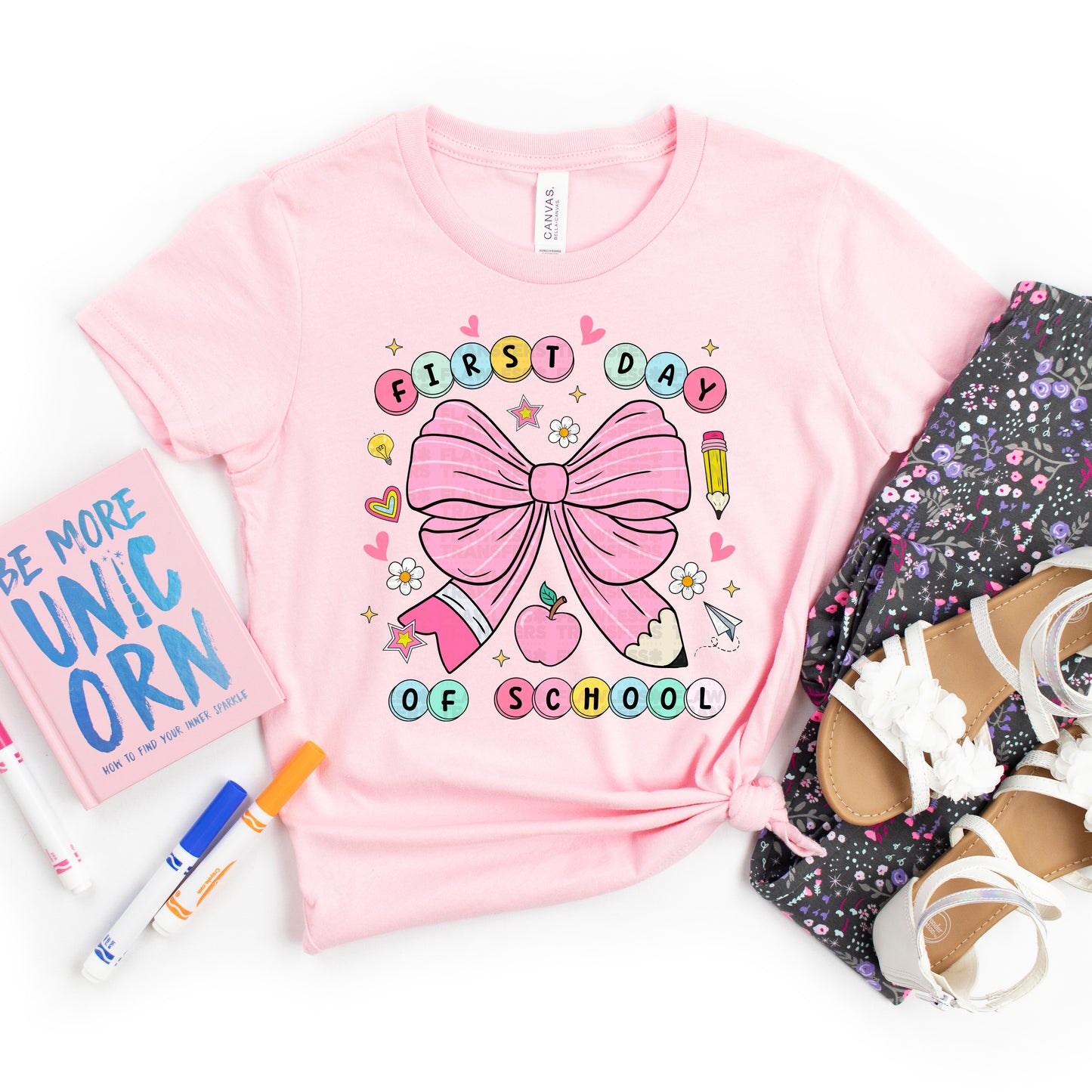 First Day Of School Preppy Coquette Bow #2211 DTF Transfer