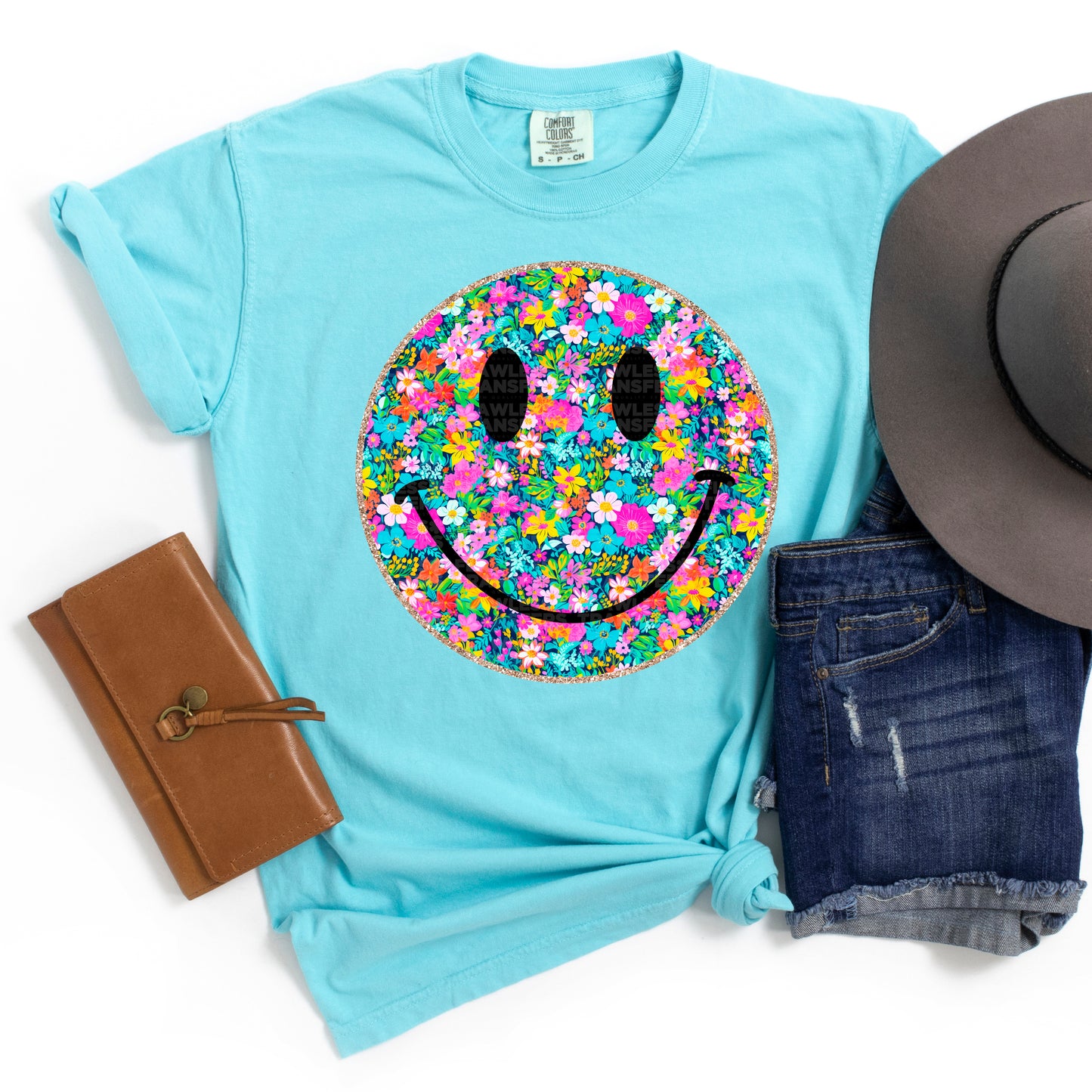 Floral Smiley #2161 DTF Transfer