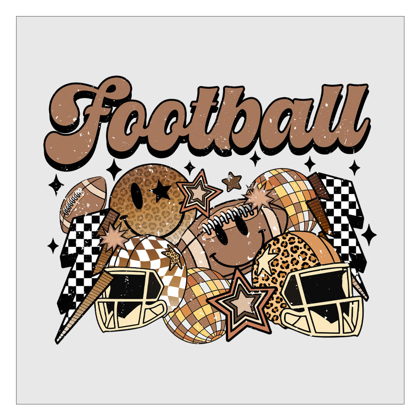 Football Elements - Retro - Brown DTF Transfer