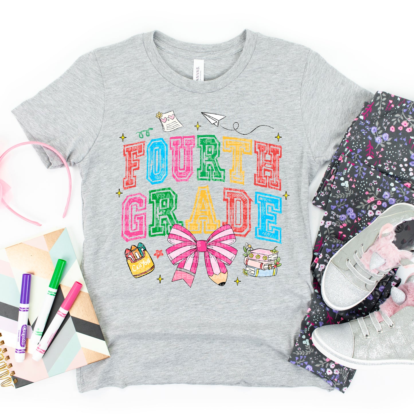 Bright Color Doodles Back To School #2200 DTF Transfer