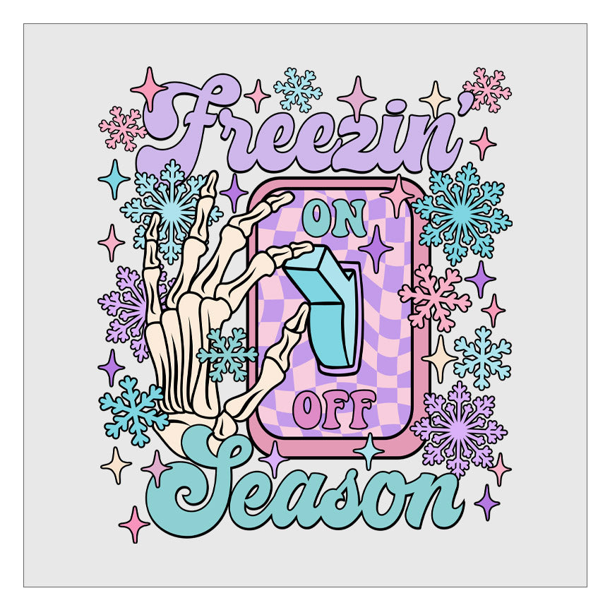 Freezin Season Switch On DTF Transfer