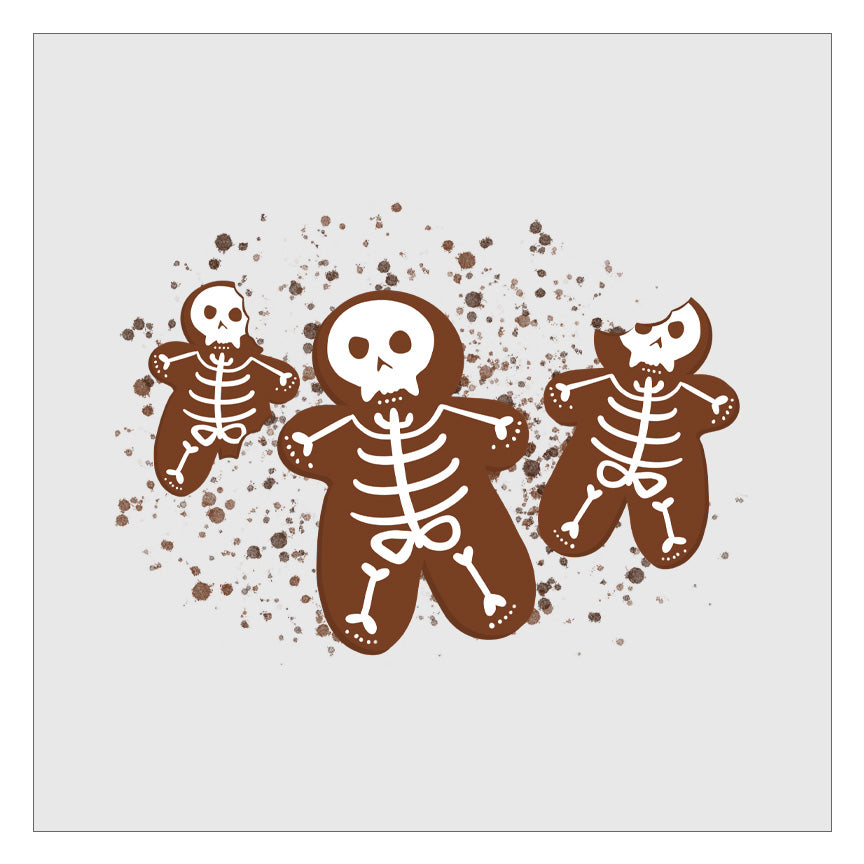 Gingerbread Skeleton Cookies DTF Transfer