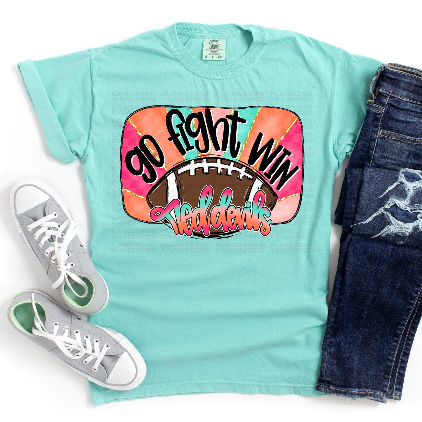 Go Fight Win Red Devils DTF Transfer