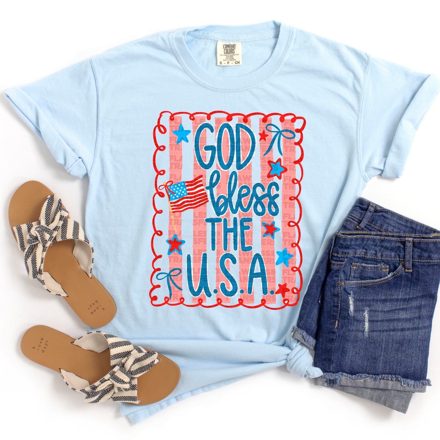 God Bless The USA #2146 DTF Transfer