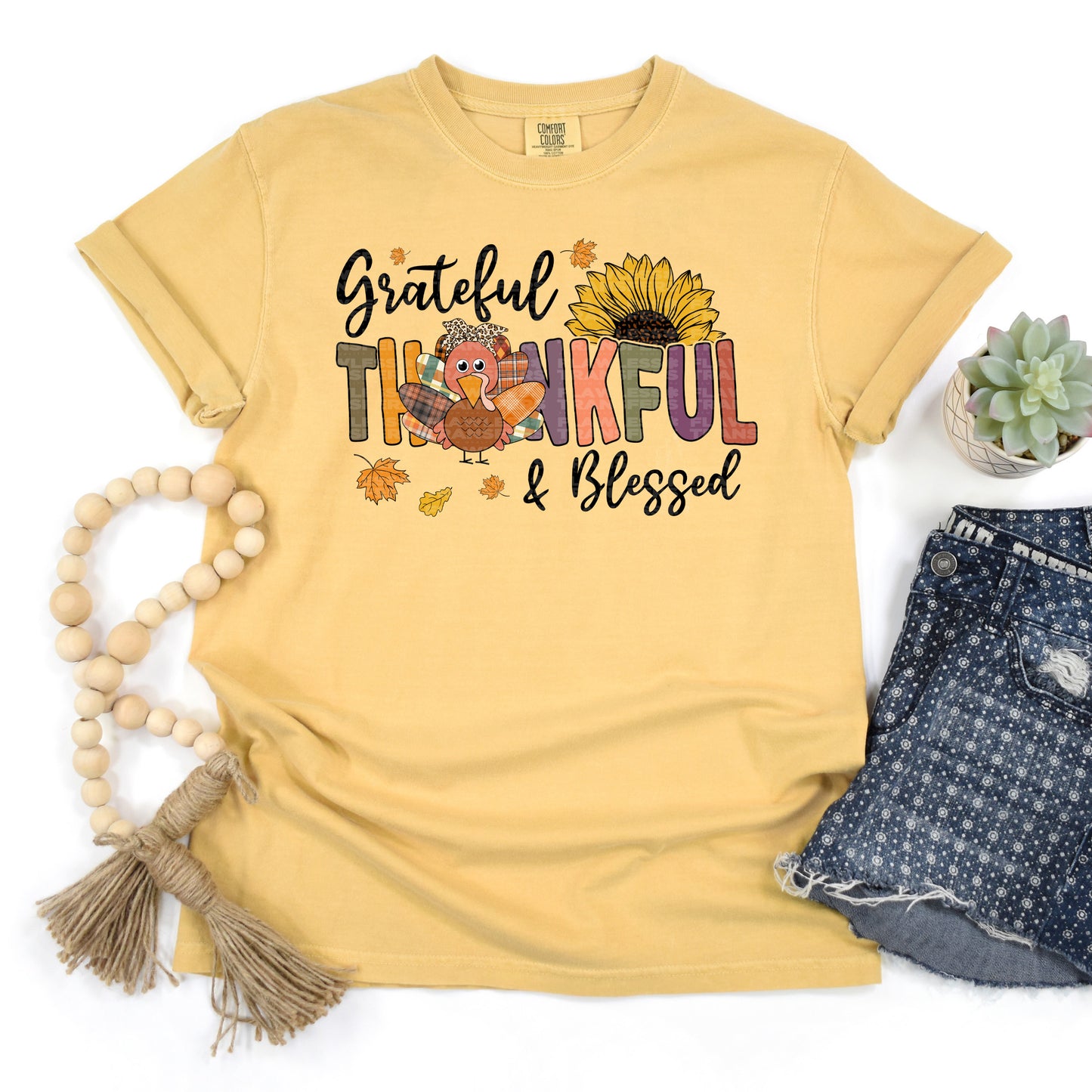 Grateful Thankful Blessed #2558 DTF Transfer