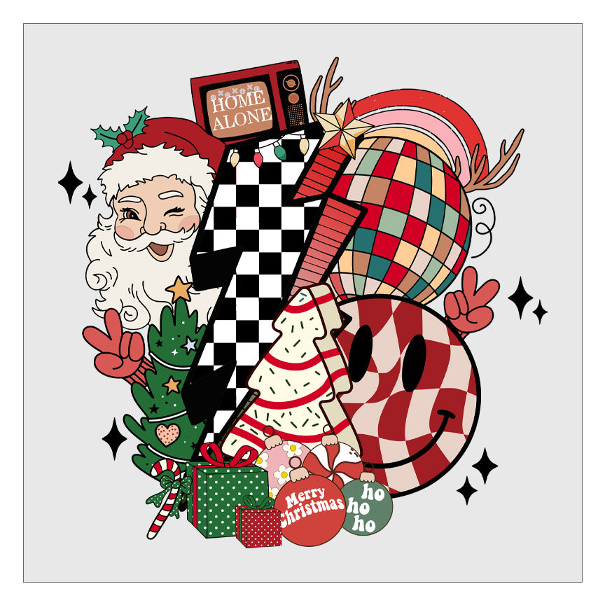 Groovy Christmas - Red DTF Transfer