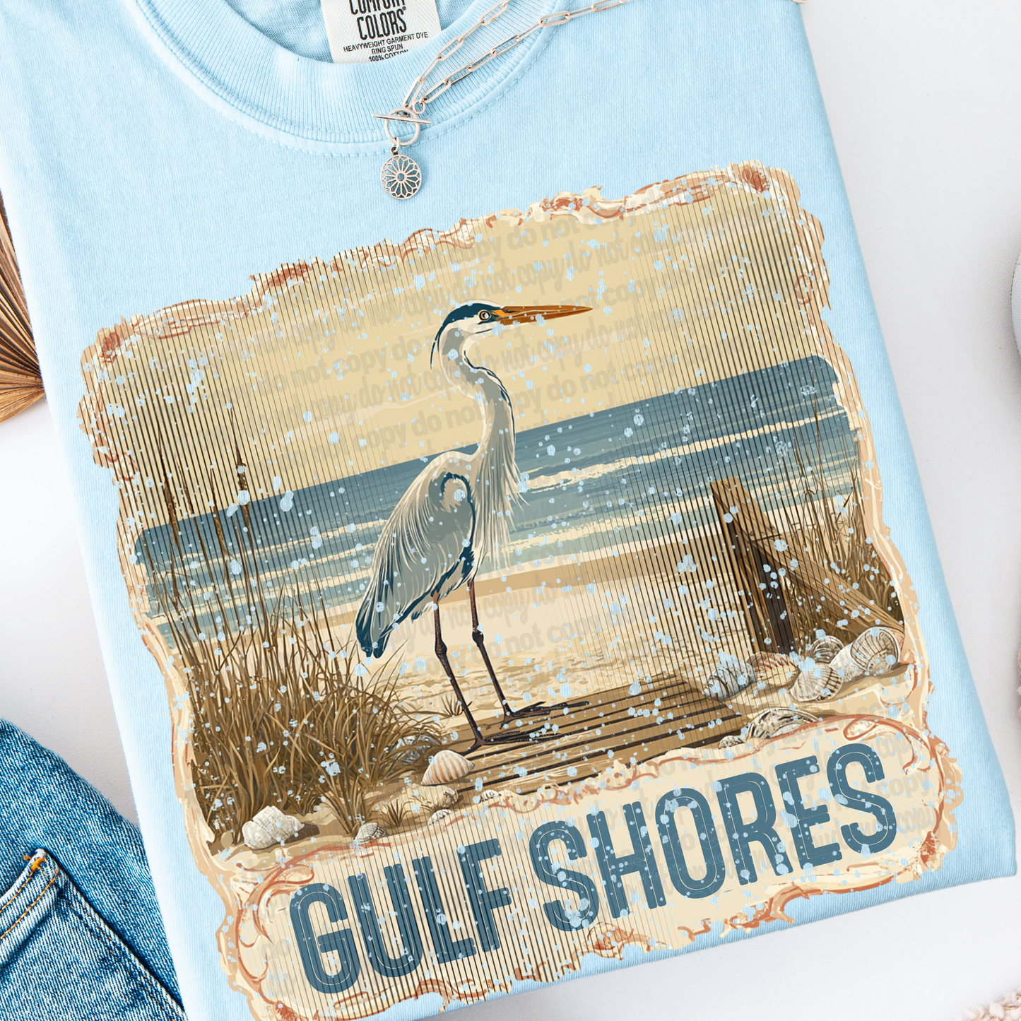 Gulf Shores Vintage Stamp DTF Transfer