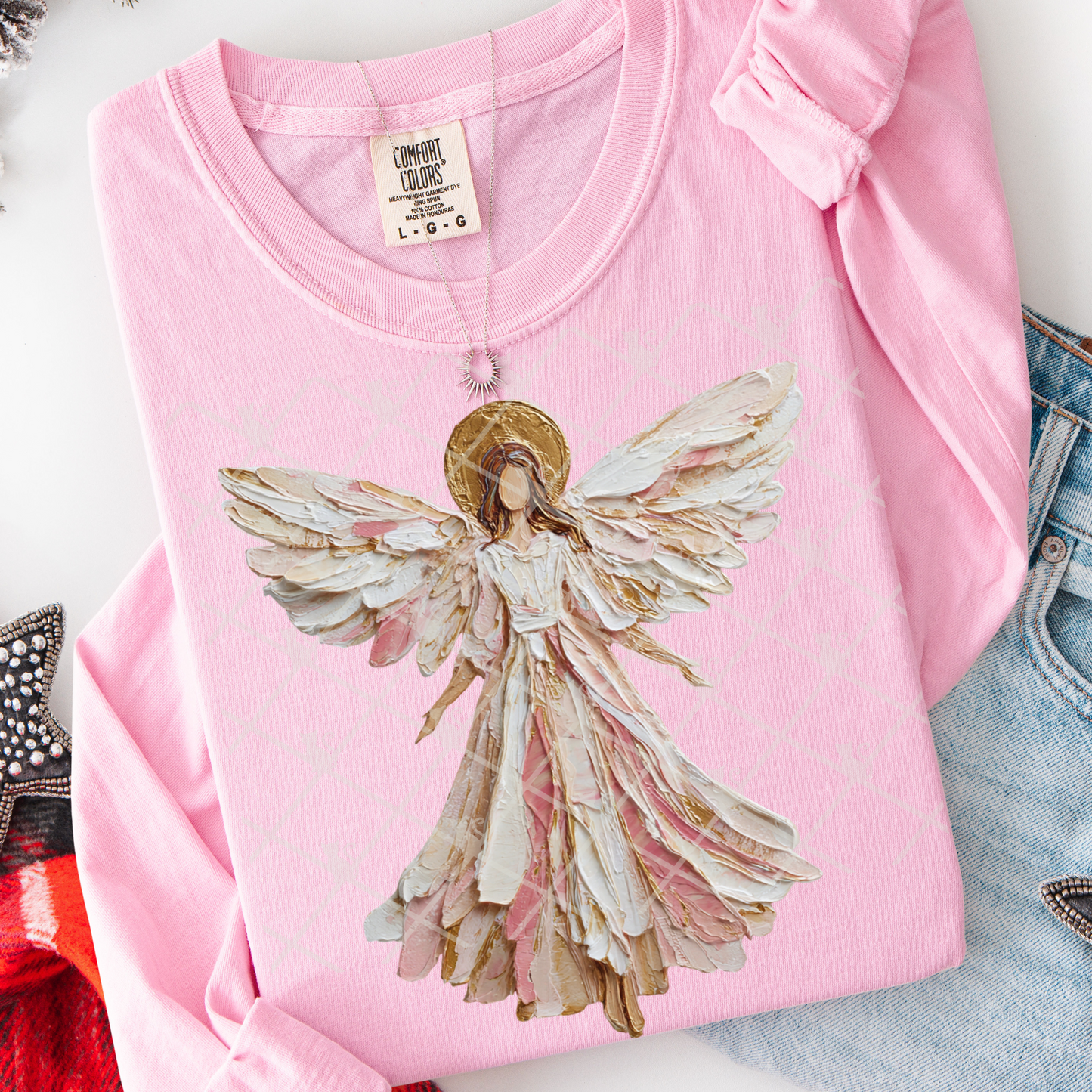 Hand Painted Angel #2755 DTF Transfer