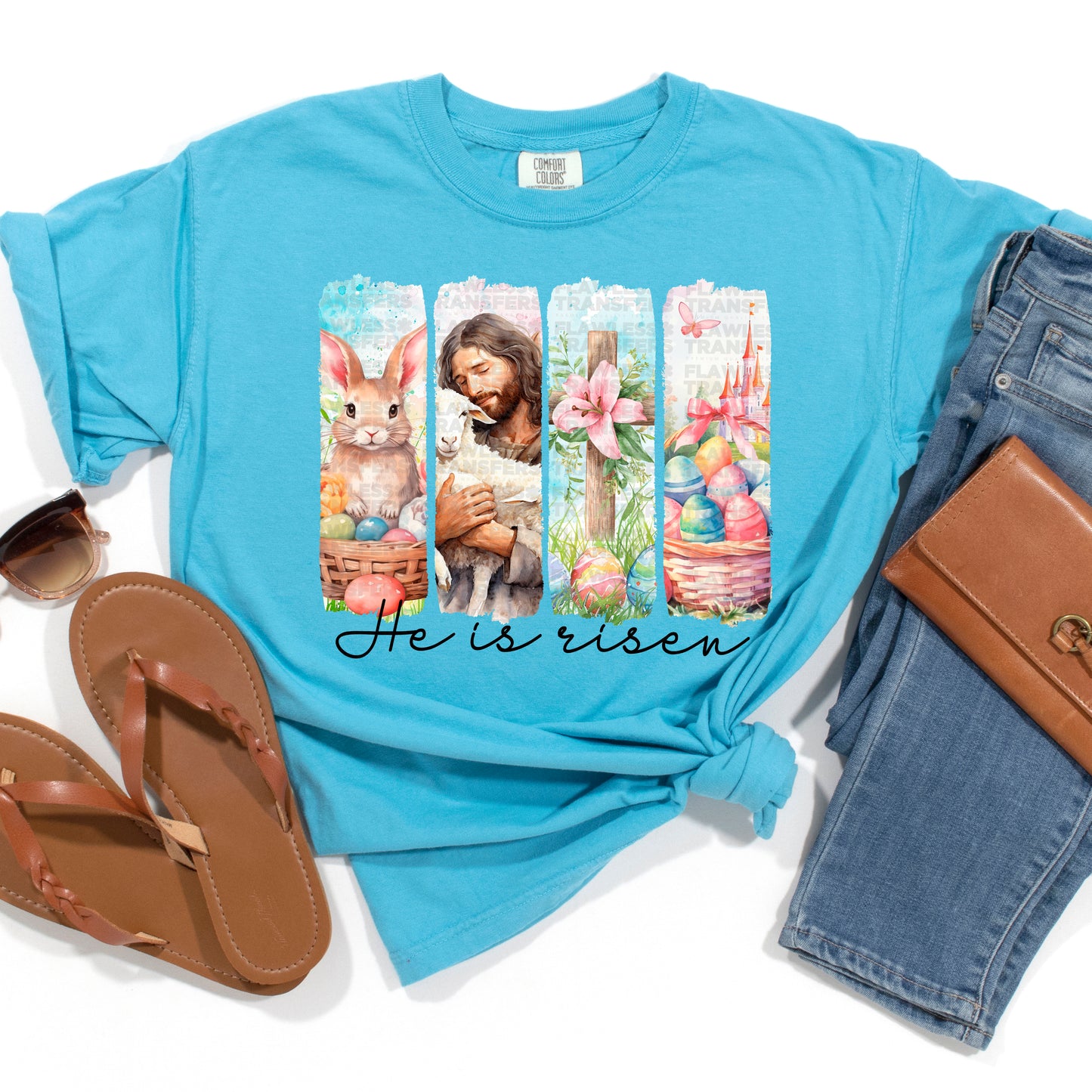 He Is Risen Brushstroke #2059 DTF Transfer