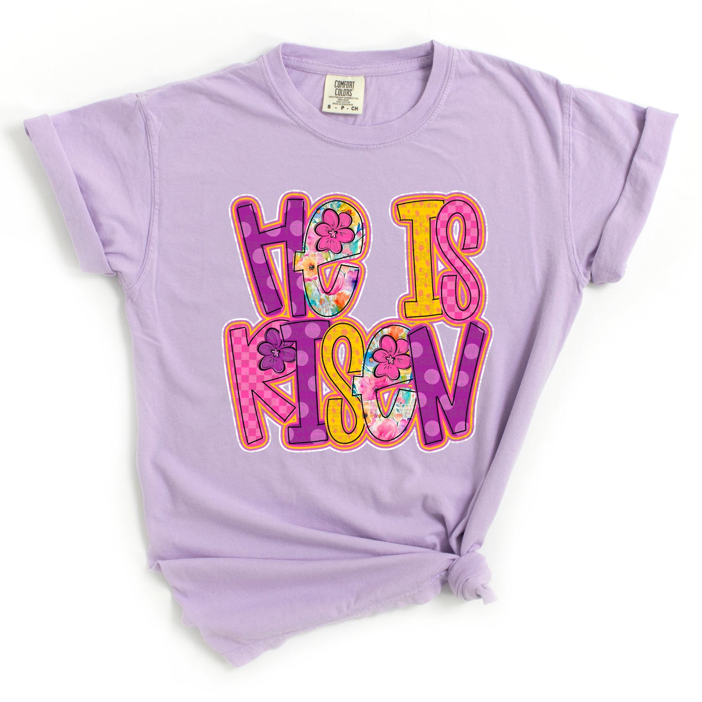 He Is Risen Fun Doodle Flowers #2049 DTF Transfer