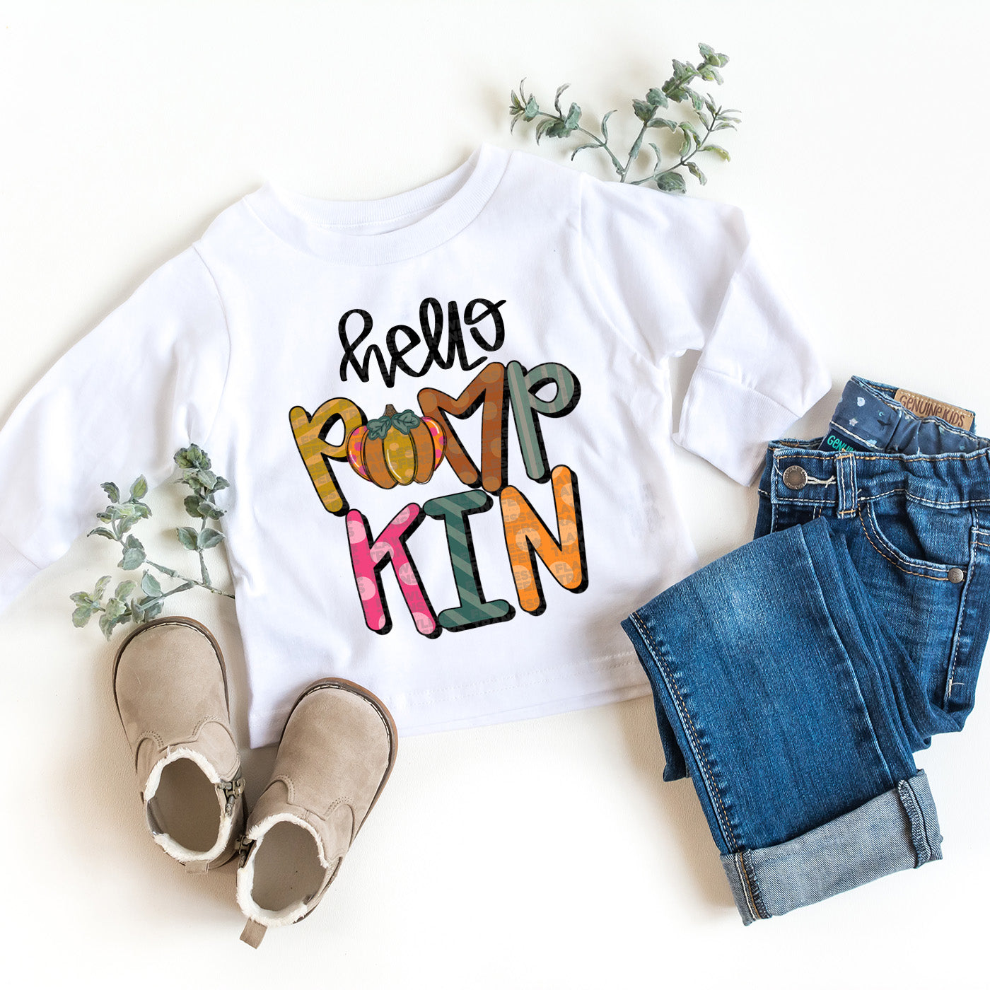 Hello Pumpkin #2350 DTF Transfer