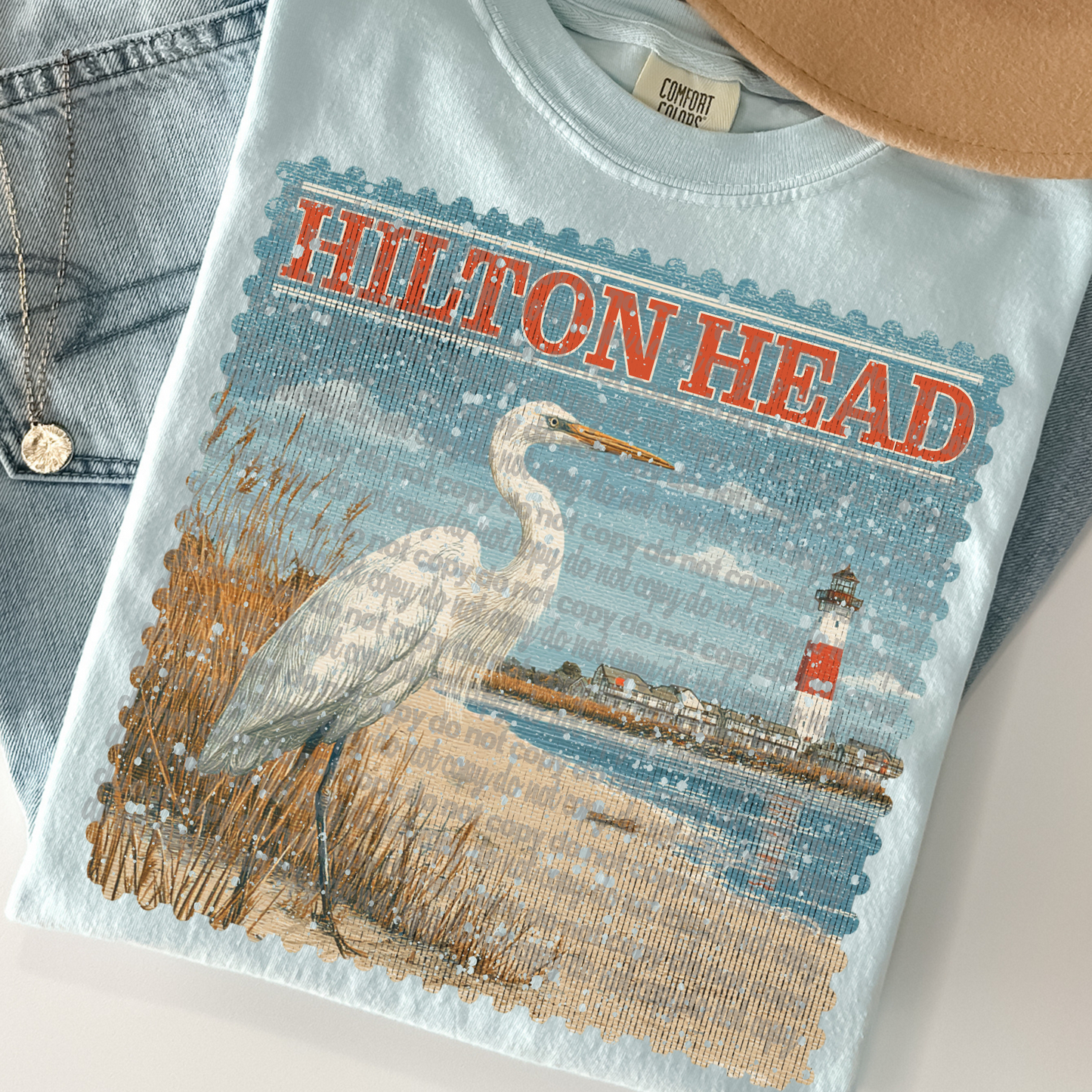 Hilton Head Vintage Stamp DTF Transfer