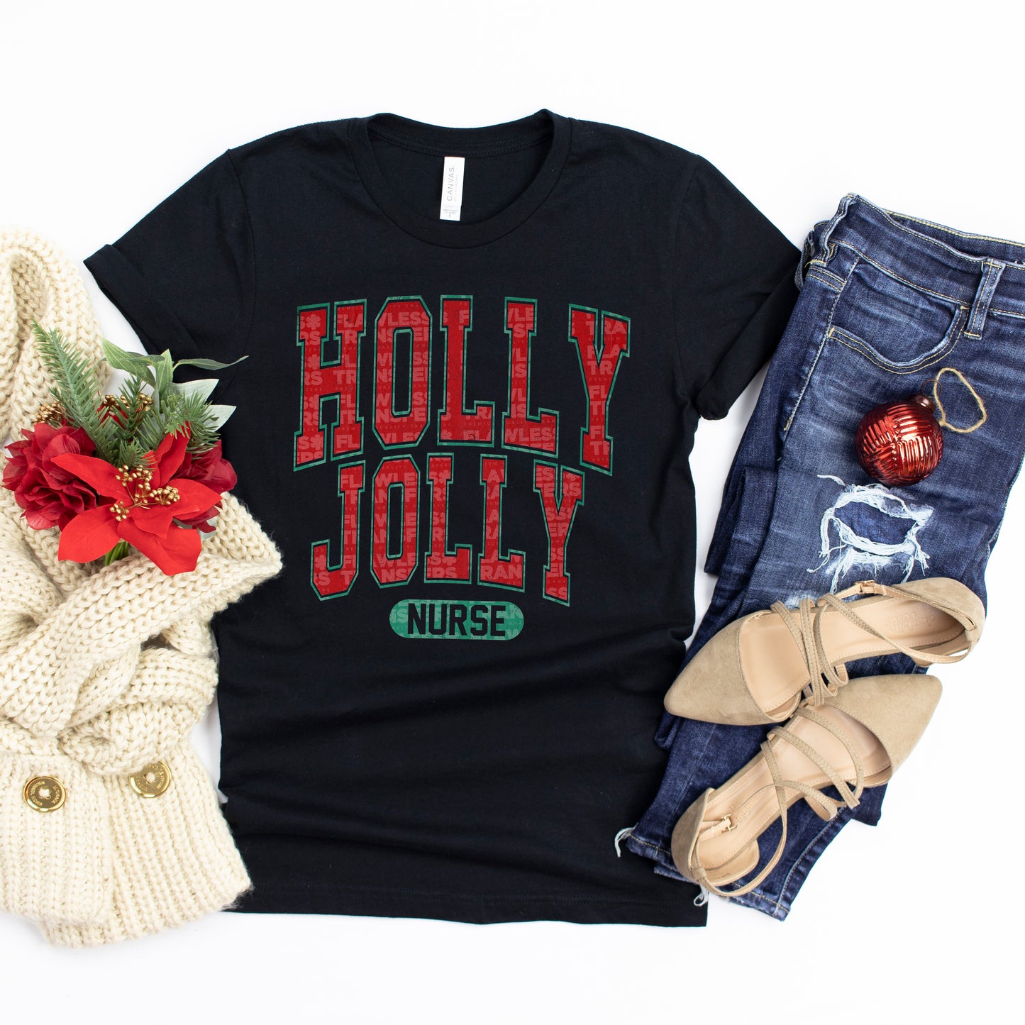 Holly Jolly Nurse DTF Transfer