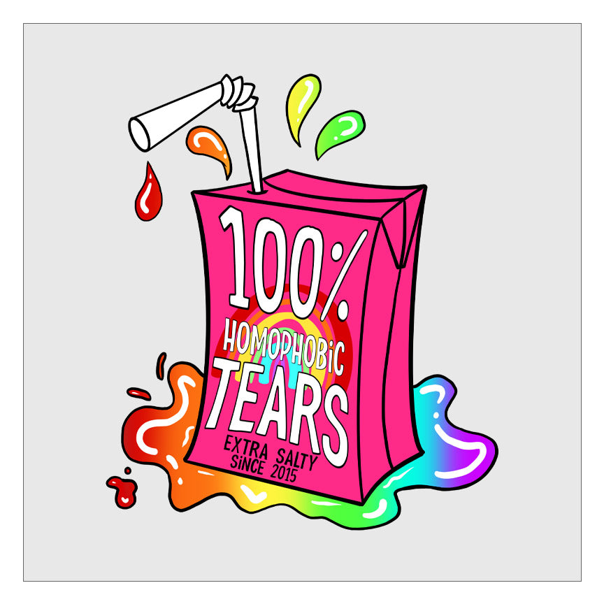 Homophobic Tears Juice Box DTF Transfer