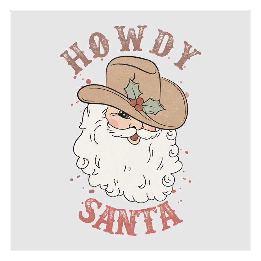 Howdy Santa DTF Transfer