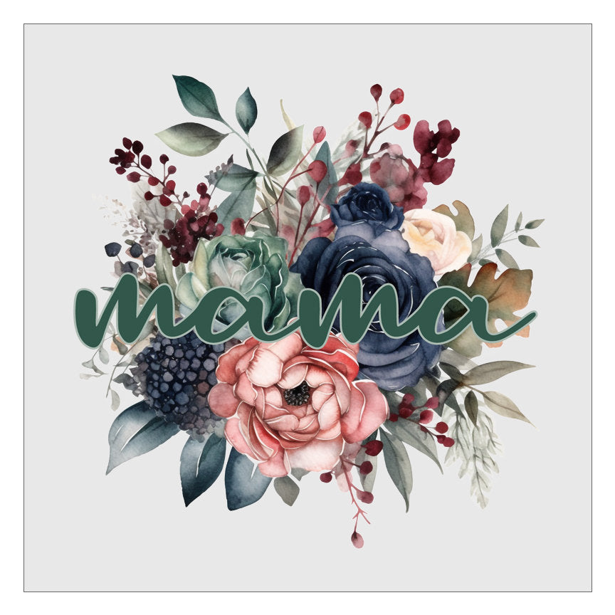 Mama Sage Floral DTF Transfer, Ready For Press, Direct To Film, Transfer For Shirts, Tshirt Transfers, Mom DTF Transfers, Mothers Day