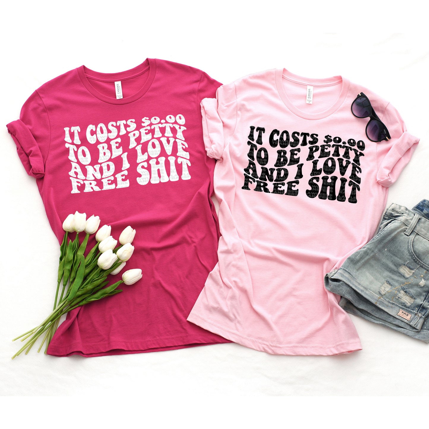 It Costs Zero Dollars To Be Petty And I Love Free Shit DTF Transfer