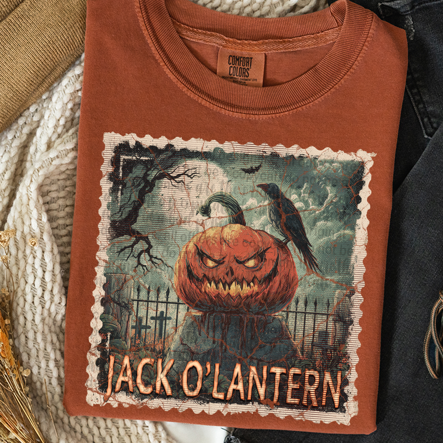 Jack O Lantern Vintage Stamp #2312 DTF Transfer