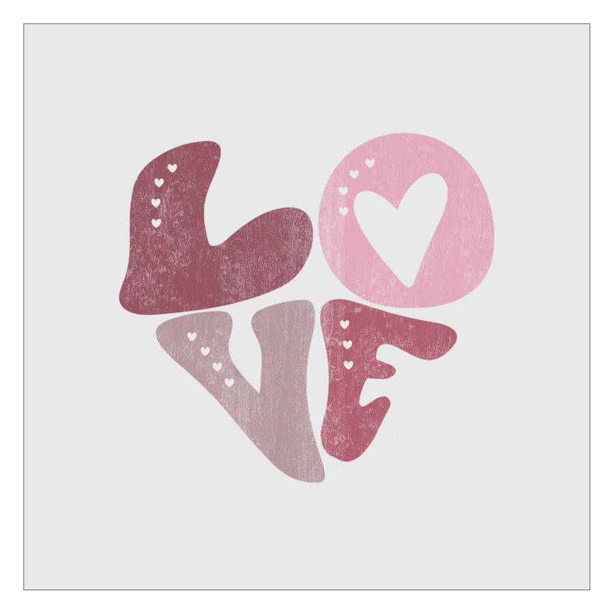 Love Retro - Pink DTF Transfer