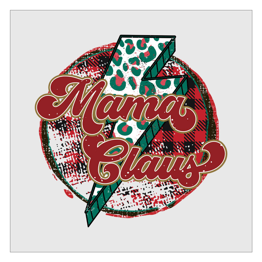 Mama Claus - Lightening Bolt DTF Transfer