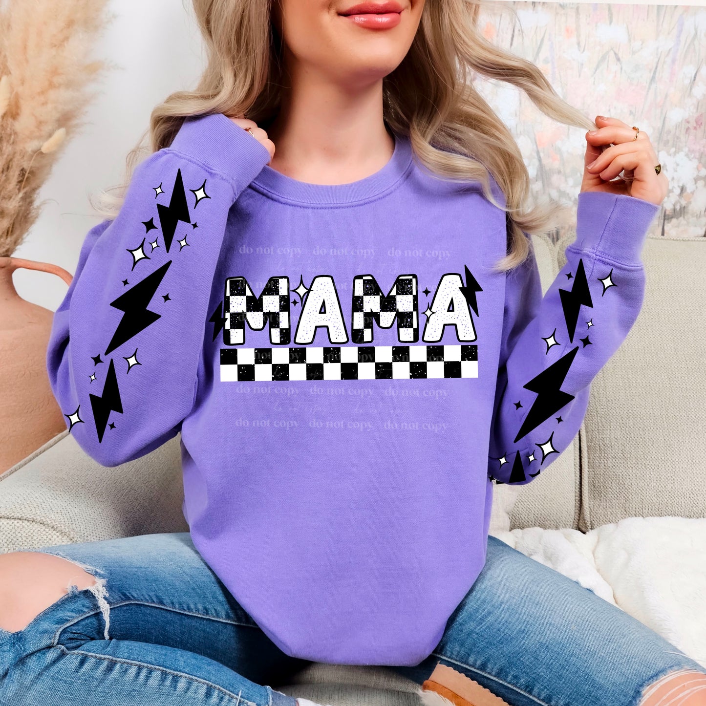 Mama Full Color Front And Sleeve SET DTF Transfer