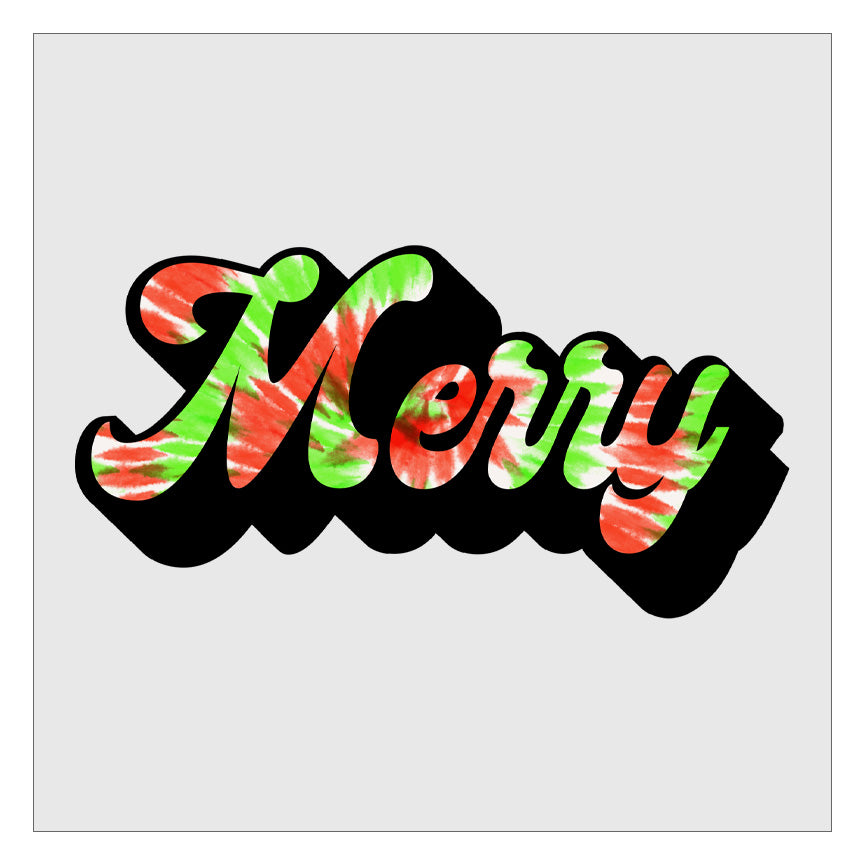 Merry - Tie Dye DTF Transfer