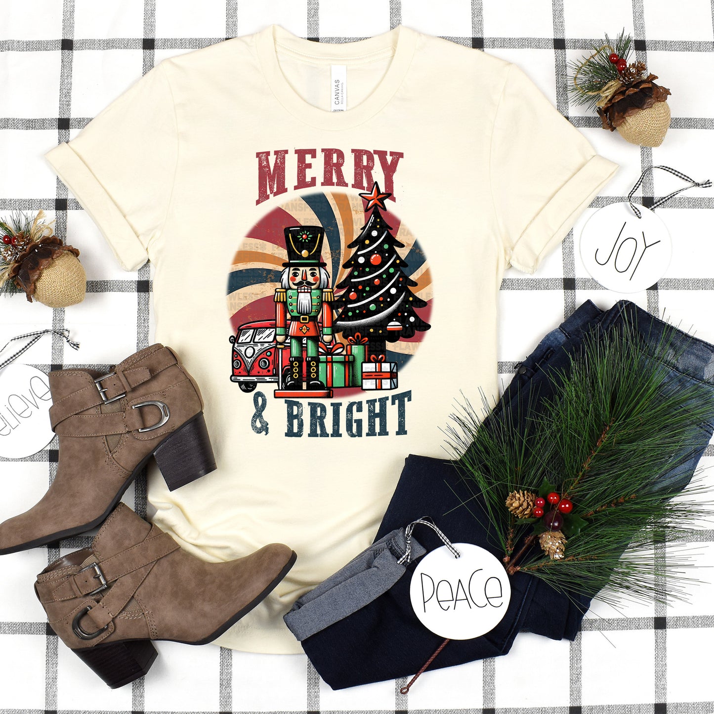 Merry And Bright - Nutcracker DTF Transfer