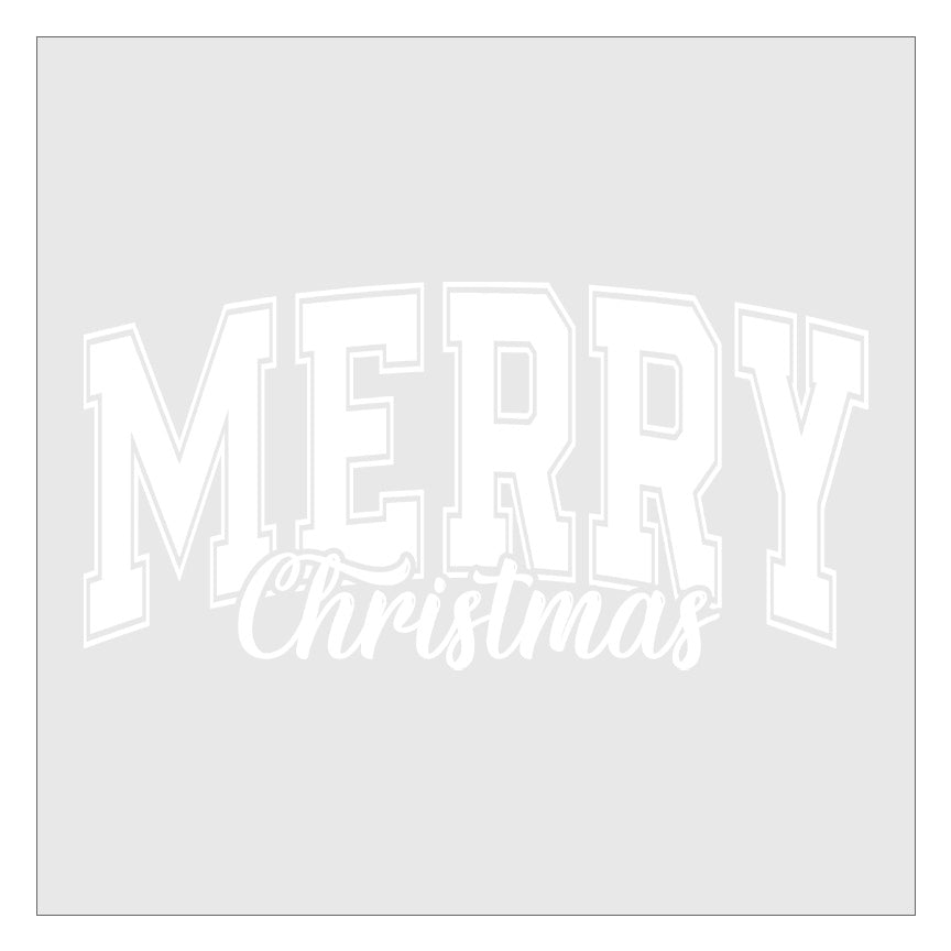 Merry Christmas - Block Letters DTF Transfer