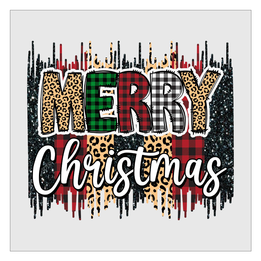 Merry Christmas - Brush Stoke DTF Transfer
