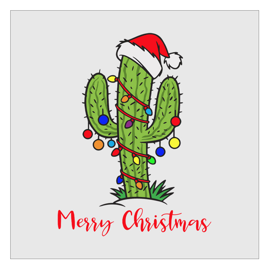 Merry Christmas - Cactus DTF Transfer