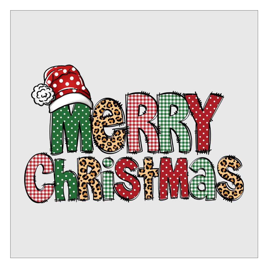 Merry Christmas - Doodle DTF Transfer