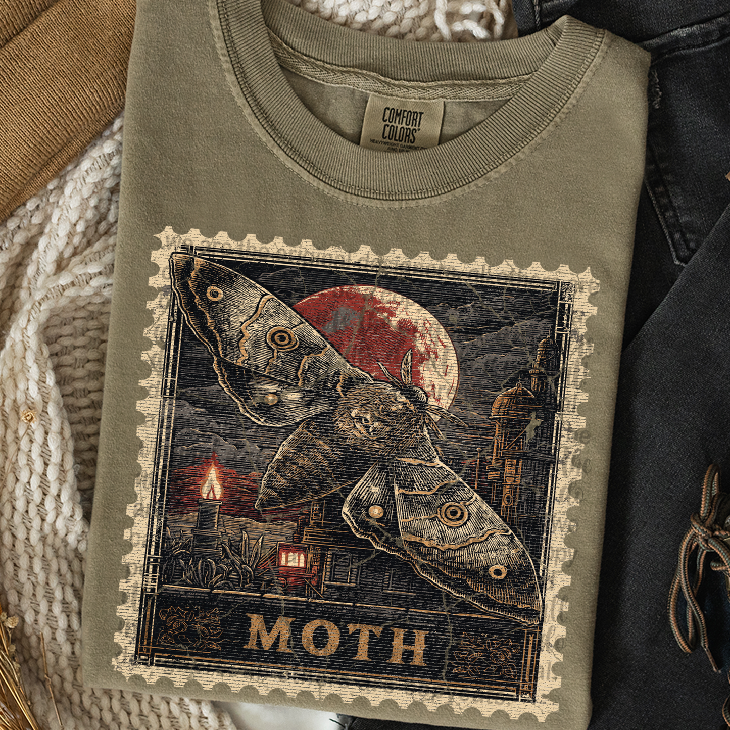 Moth Vintage Stamp #2316 DTF Transfer