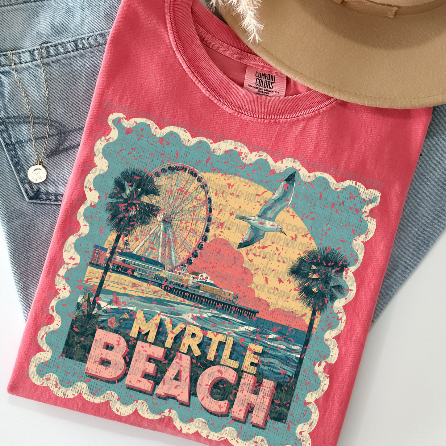 Myrtle Beach Vintage Stamp DTF Transfer