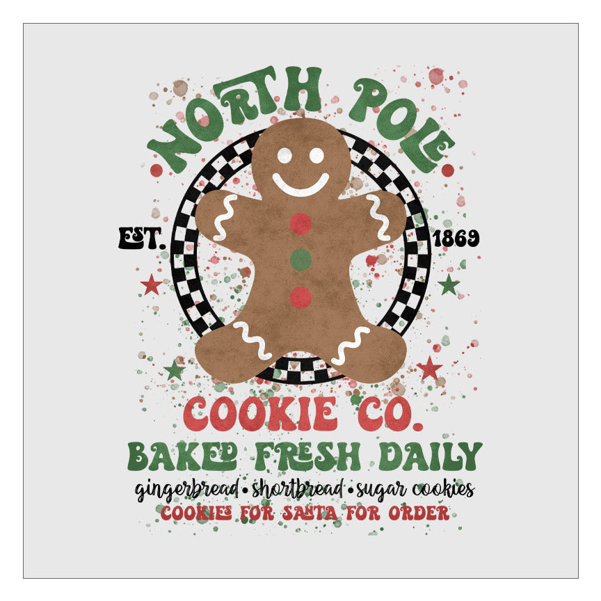 North Pole Cookie Co DTF Transfer