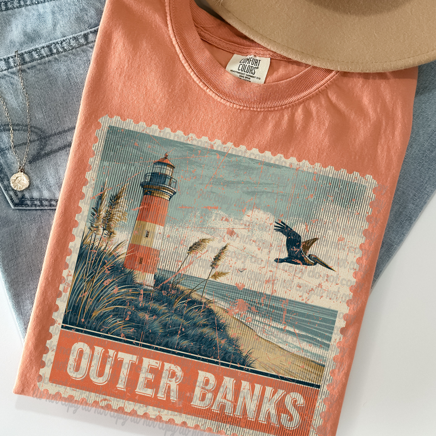 Outer Banks Vintage Stamp DTF Transfer