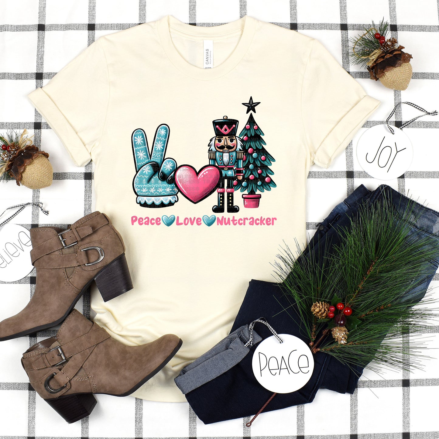 Peace Love Nutcracker DTF Transfer