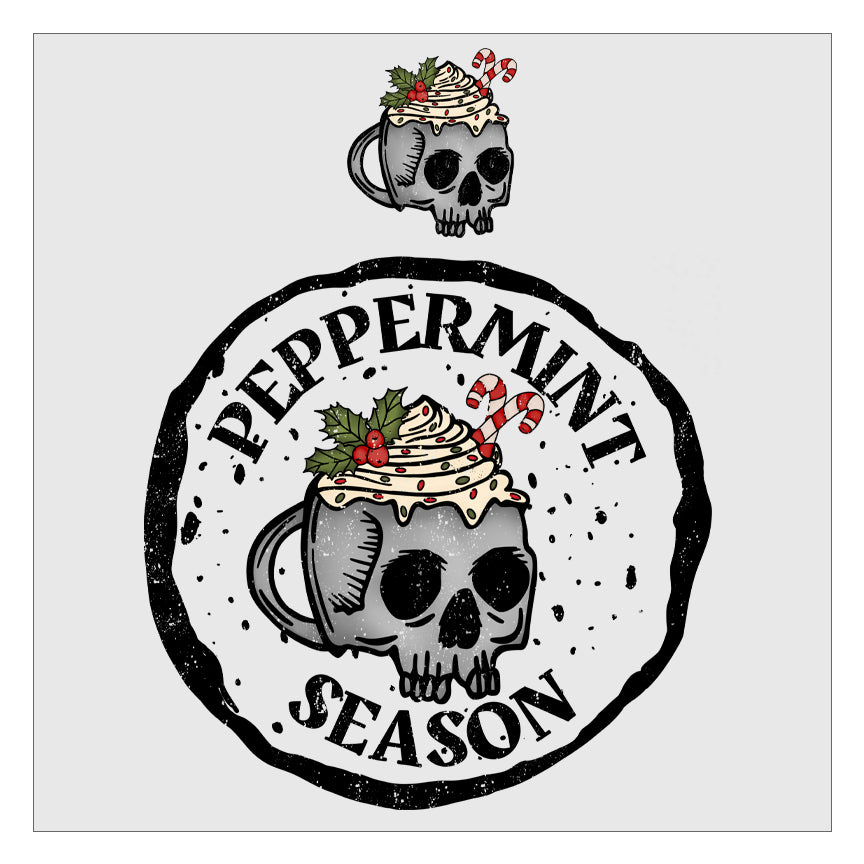 Peppermint Season DTF Transfer - Pocket and Back Print SET