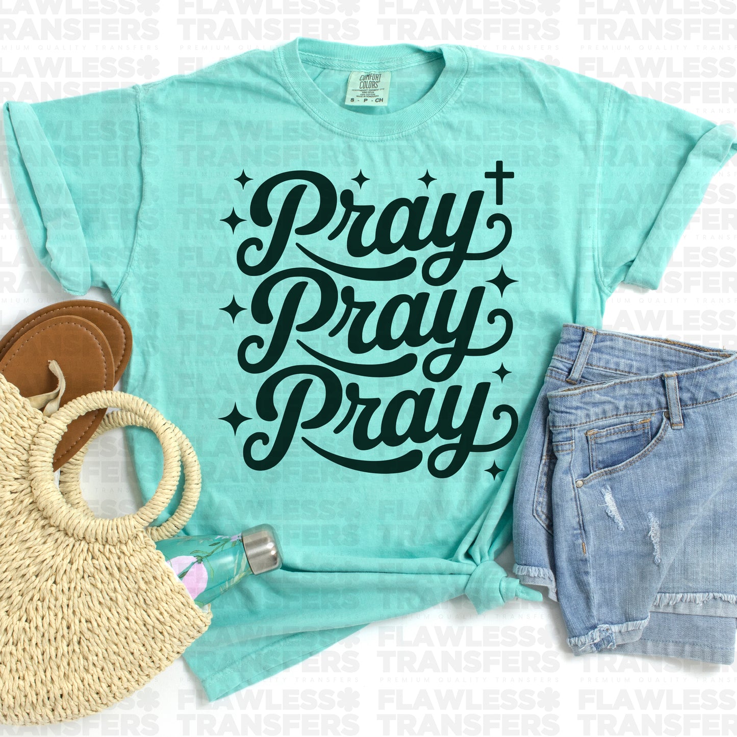 Pre-Order Pray Pray Pray PUFF Screen Print Transfer