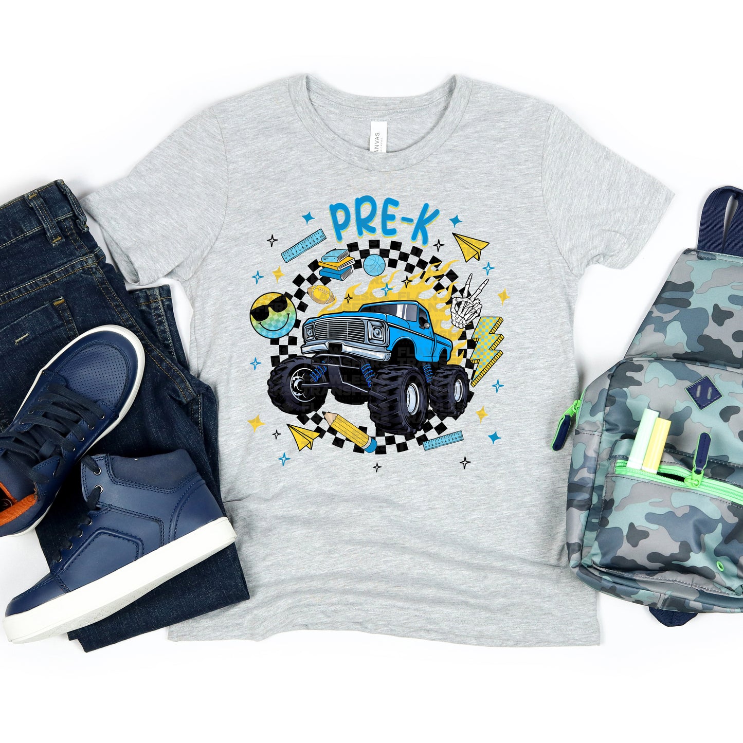 Blue Truck Back To School #2204 DTF Transfer