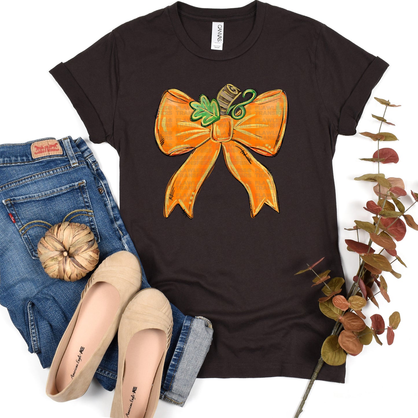 Pumpkin Coquette Bow #2280 DTF Transfer