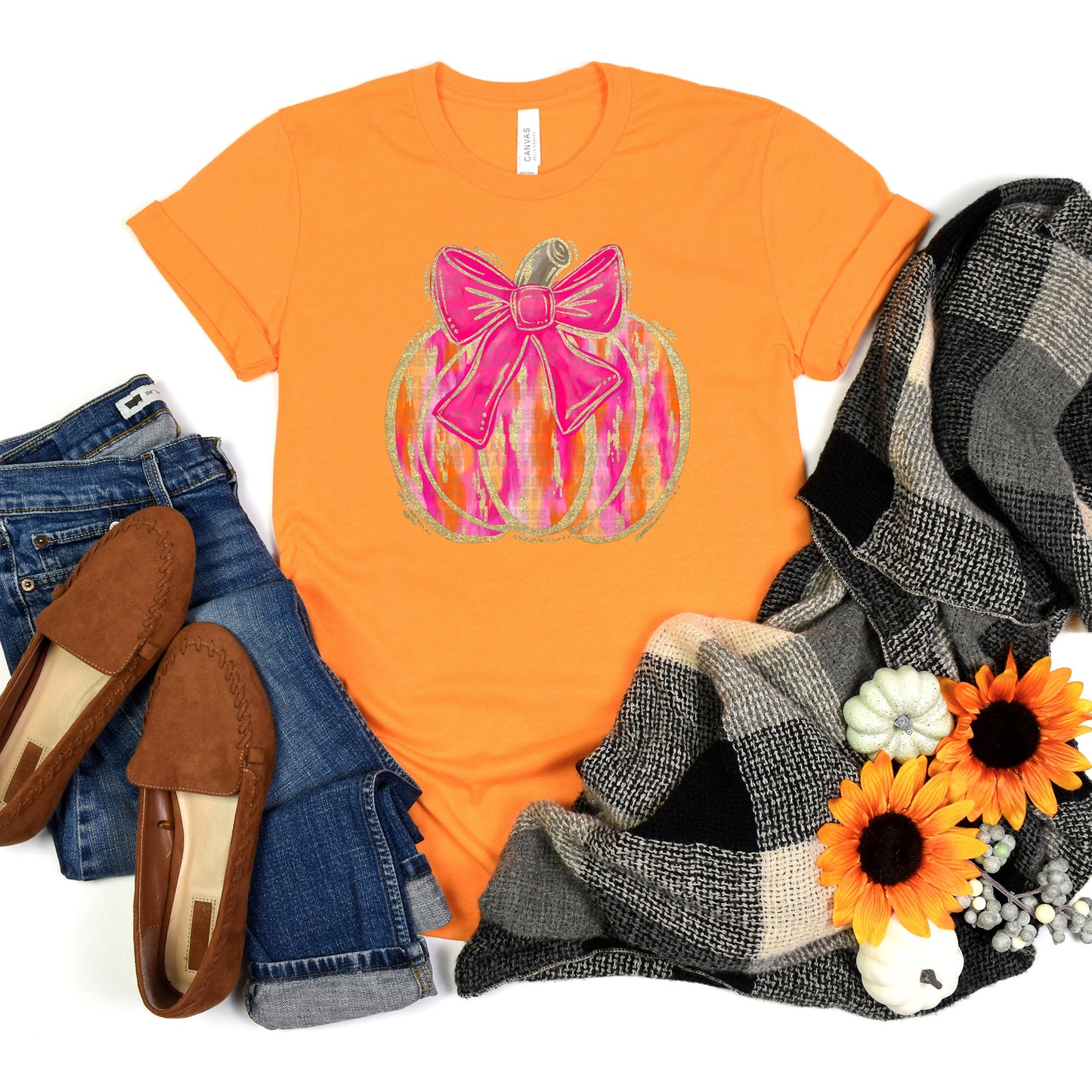 Pumpkin Coquette Bow #2278 DTF Transfer