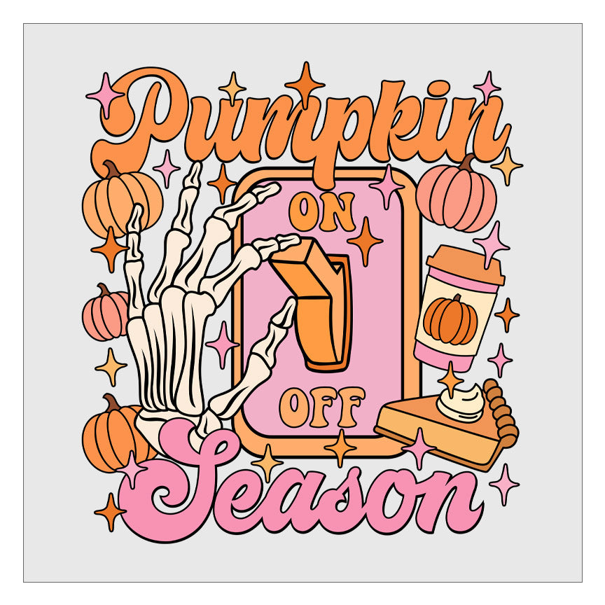 Pumpkin Season Switch On DTF Transfer