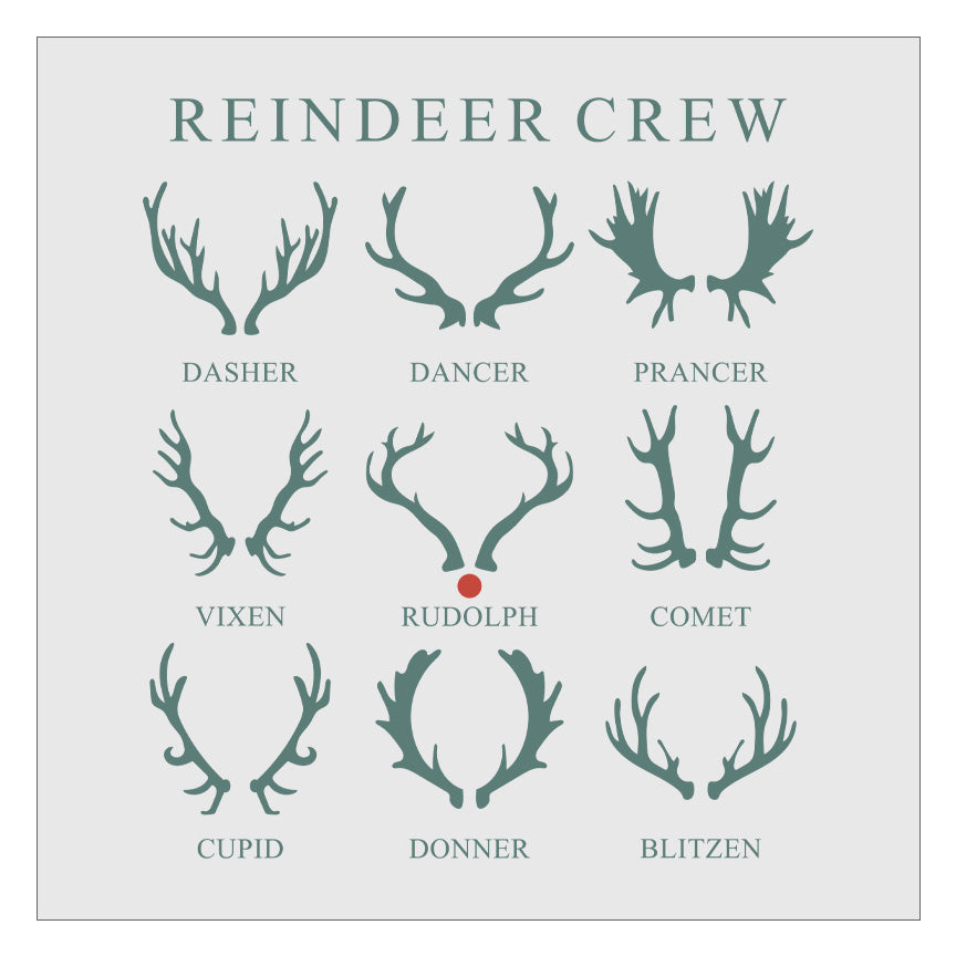 Reindeer Crew Antlers DTF Transfer