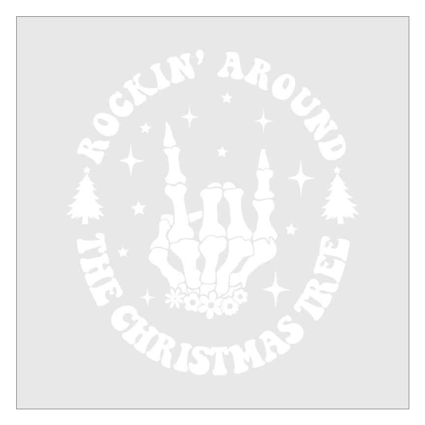 Rockin Around the Christmas Tree - Skeleton DTF Transfer