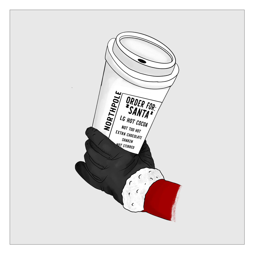 Santa Hot Cocoa Order DTF Transfer