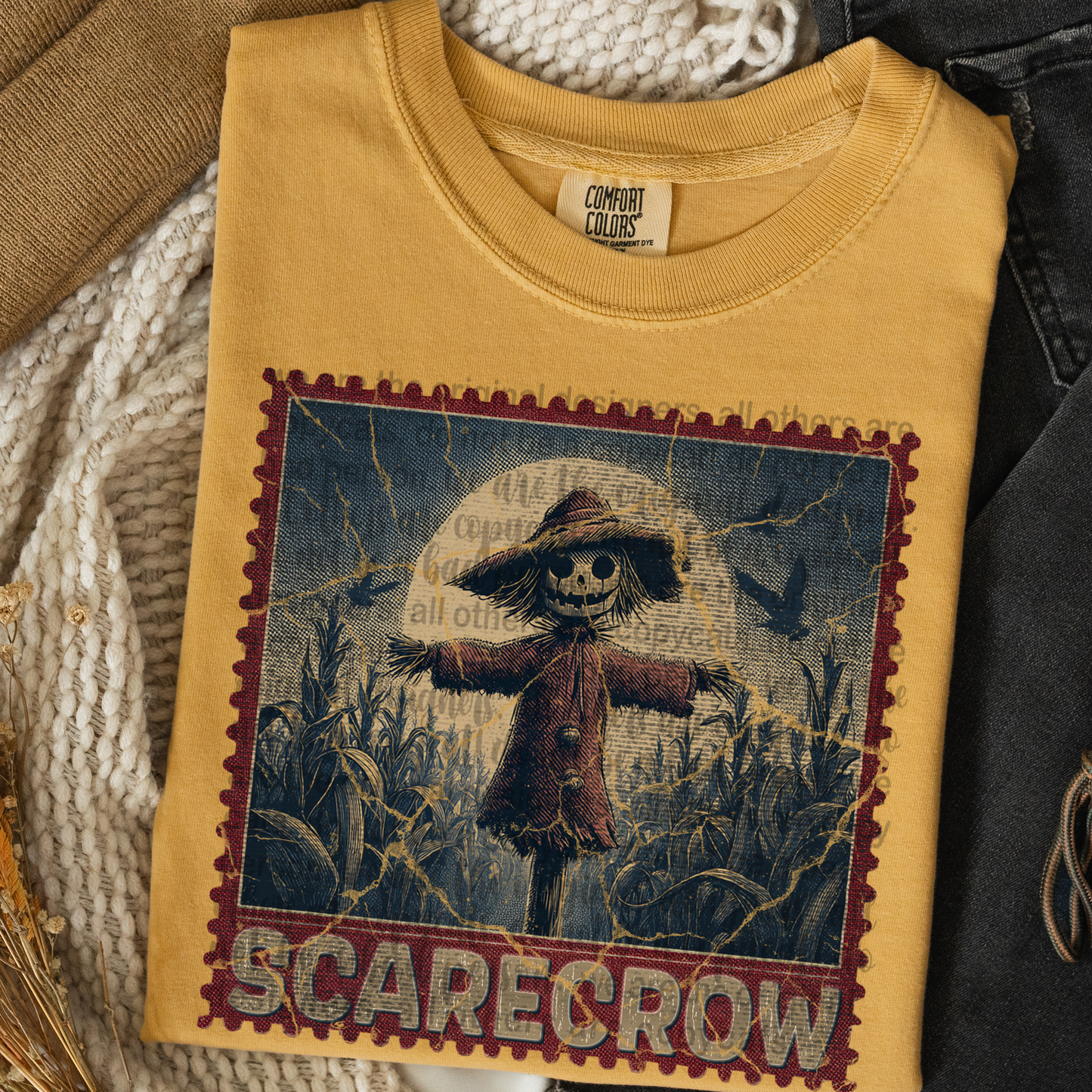 Scarecrow Vintage Stamp #2322 DTF Transfer