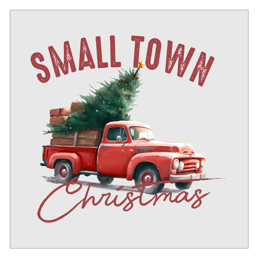Small Town Christmas Truck DTF Transfer