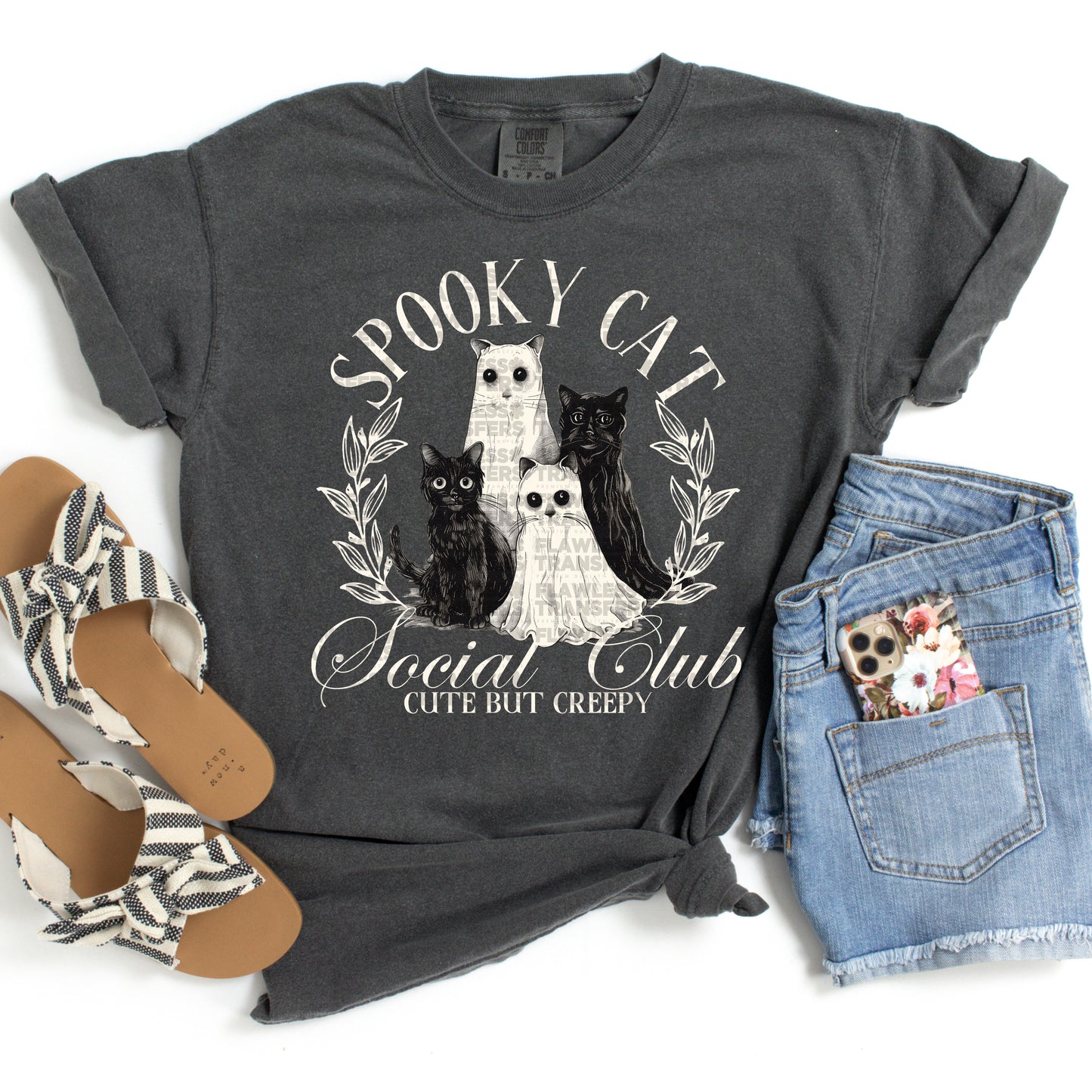 Spooky Social Cat Club #2426 DTF Transfer
