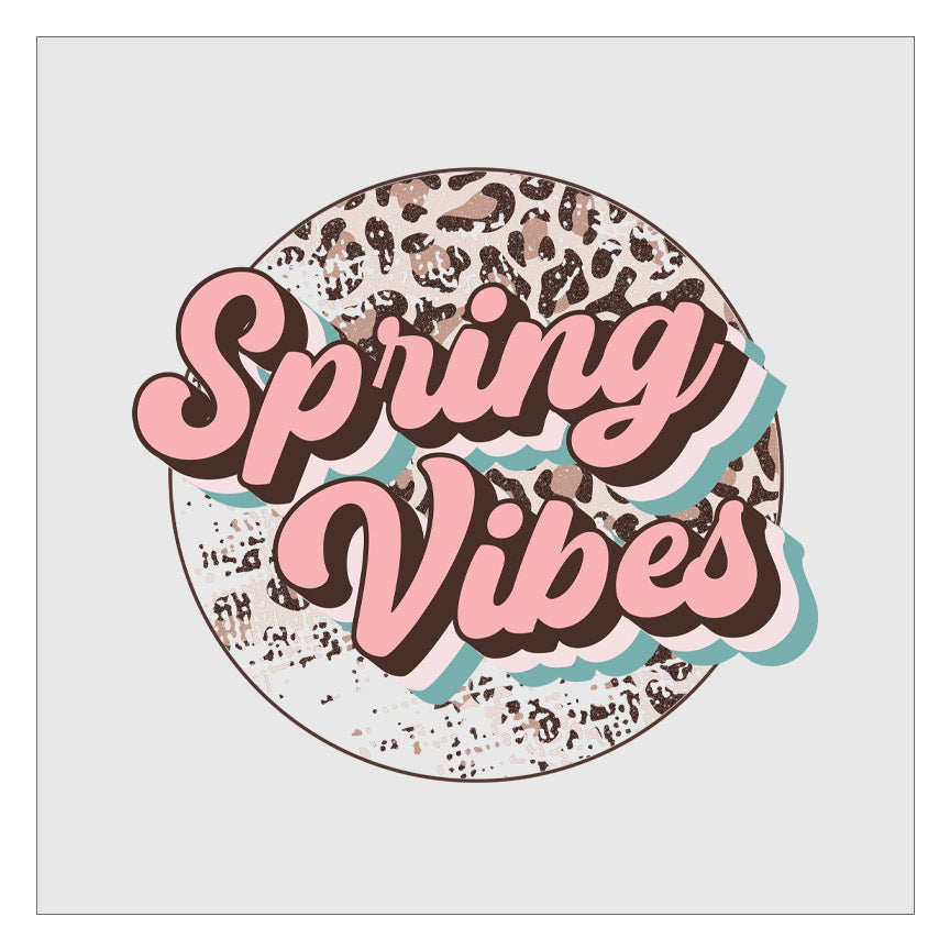 Spring Vibes - Leopard Print DTF Transfer